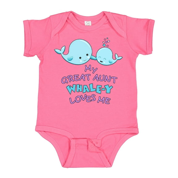 Inktastic My Great Aunt Whale-y Loves Me Boys or Girls Baby Bodysuit