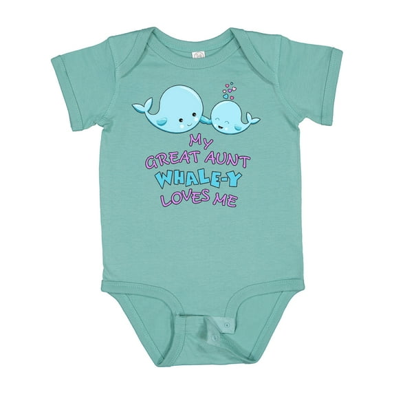 Inktastic My Great Aunt Whale-y Loves Me Boys or Girls Baby Bodysuit