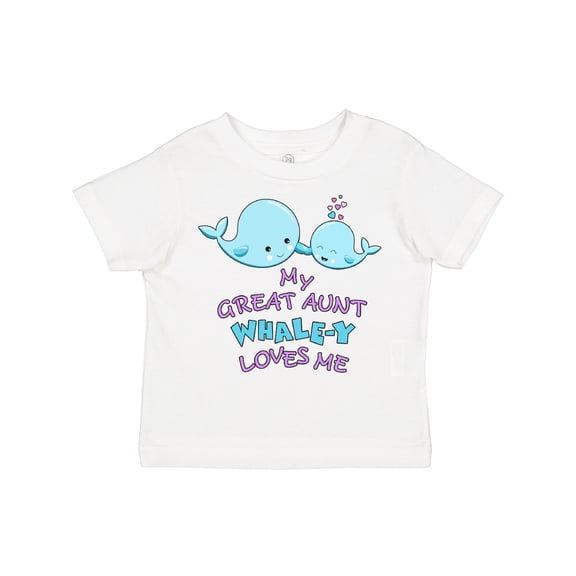 Inktastic My Great Aunt Whale-y Loves Me Boys or Girls Toddler T-Shirt