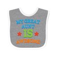 thumbnail image 1 of Inktastic My Great Aunt is Awesome Boys or Girls Baby Bib, 1 of 4