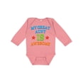 thumbnail image 1 of Inktastic My Great Aunt is Awesome Boys or Girls Long Sleeve Baby Bodysuit, 1 of 5