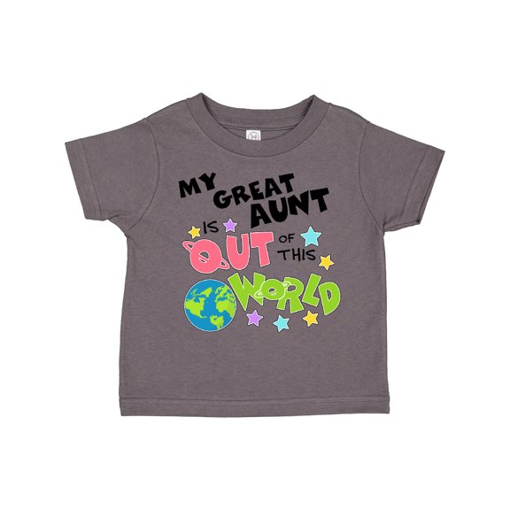Inktastic My Great Aunt is Out of This World Boys or Girls Toddler T-Shirt