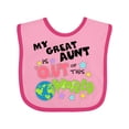 thumbnail image 1 of Inktastic My Great Aunt is out of This World Boys or Girls Baby Bib, 1 of 4