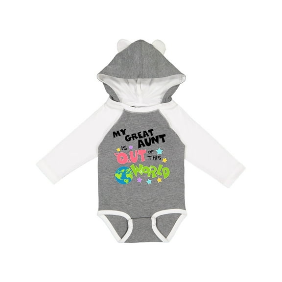 Inktastic My Great Aunt is out of This World Boys or Girls Long Sleeve Baby Bodysuit