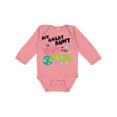 thumbnail image 1 of Inktastic My Great Aunt is out of This World Boys or Girls Long Sleeve Baby Bodysuit, 1 of 5