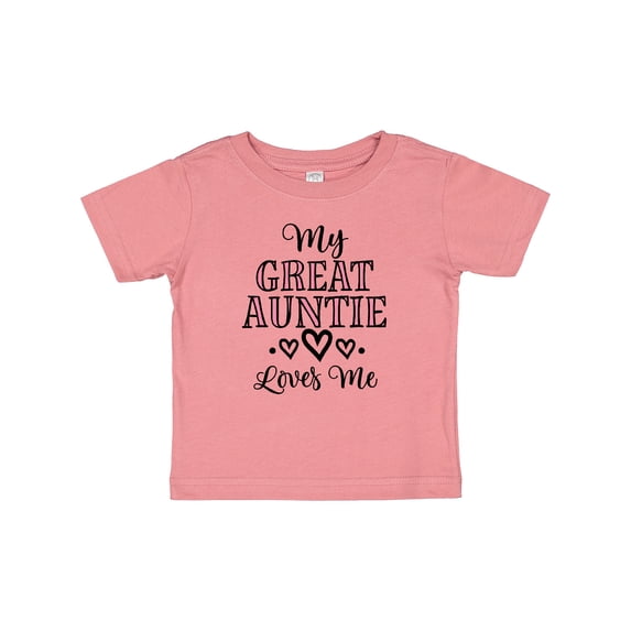 Inktastic My Great Auntie Loves Me Girls Hearts Girls Baby T-Shirt