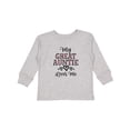 thumbnail image 1 of Inktastic My Great Auntie Loves Me Girls Hearts Girls Long Sleeve Toddler T-Shirt, 1 of 5