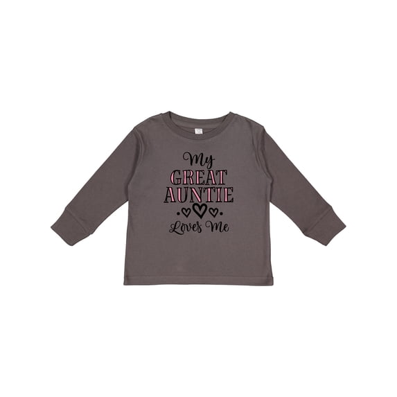 Inktastic My Great Auntie Loves Me Girls Hearts Girls Long Sleeve Toddler T-Shirt