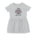 thumbnail image 1 of Inktastic My Great Auntie Loves Me Girls Hearts Girls Toddler Dress, 1 of 5