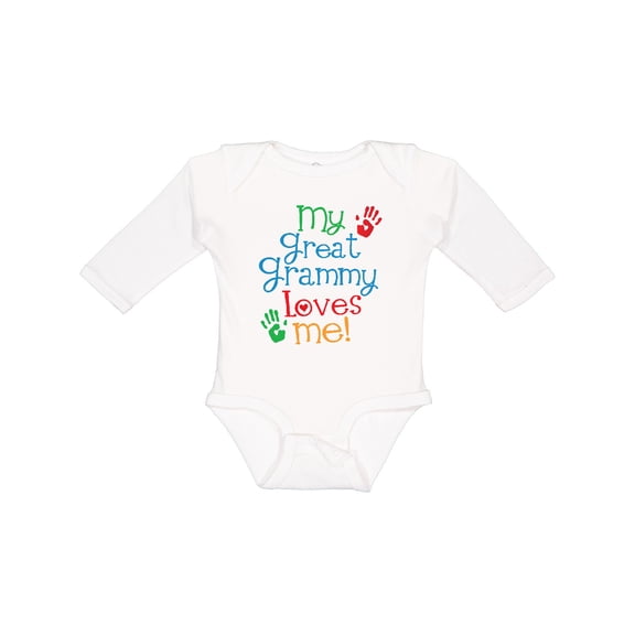 Inktastic My Great Grammy Loves Me Grandchild Boys or Girls Long Sleeve Baby Bodysuit