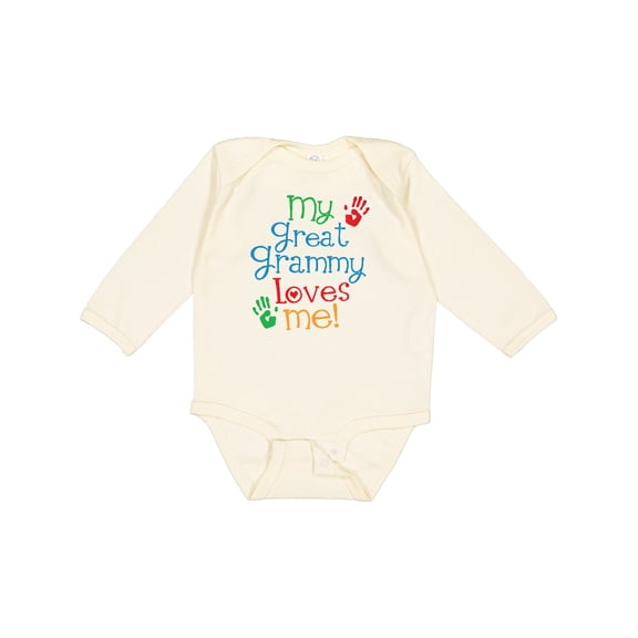 Inktastic My Great Grammy Loves Me Grandchild Boys or Girls Long Sleeve Baby Bodysuit