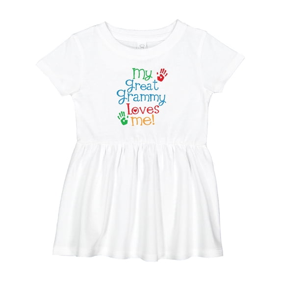 Inktastic My Great Grammy Loves Me Grandchild Girls Baby Dress