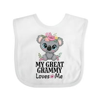 Inktastic My Great Grammy Loves Me Koala Girls Baby Bib
