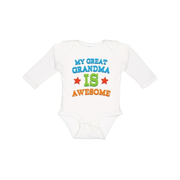 Inktastic My Great Grandma is Awesome Boys or Girls Long Sleeve Baby Bodysuit