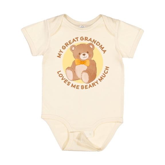 Inktastic My Great Grandma Loves Me Beary Much Boys or Girls Baby Bodysuit