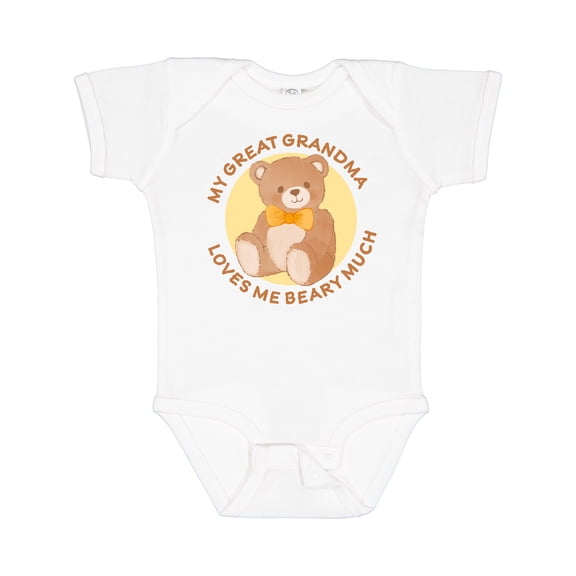 Inktastic My Great Grandma Loves Me Beary Much Boys or Girls Baby Bodysuit