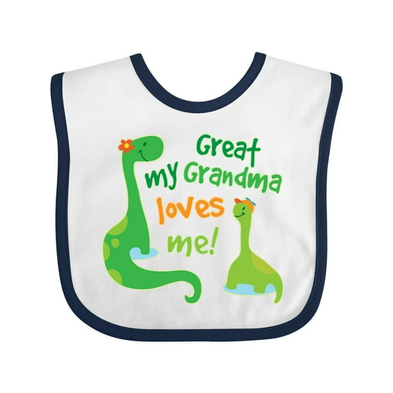 Inktastic My Great Grandma Loves Me Boys Baby Bib