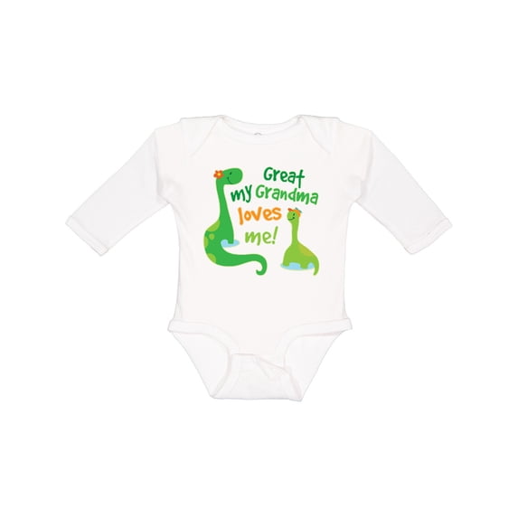 Inktastic My Great Grandma Loves Me Boys Long Sleeve Baby Bodysuit
