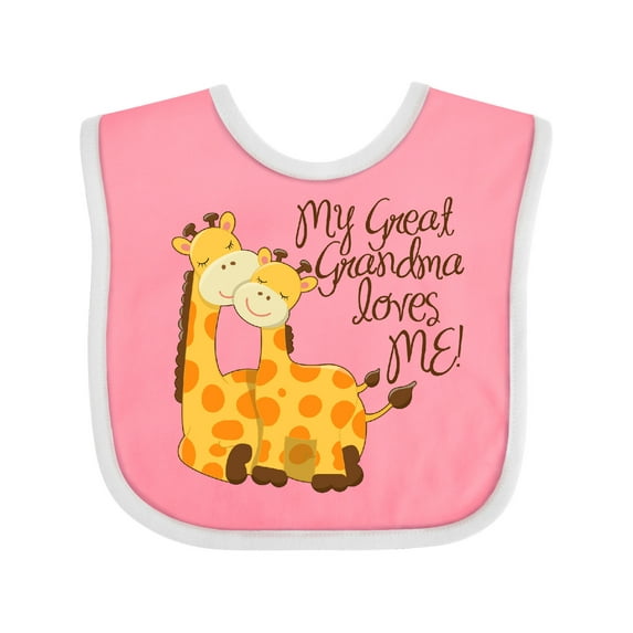 Inktastic My Great Grandma Loves Me Boys or Girls Baby Bib
