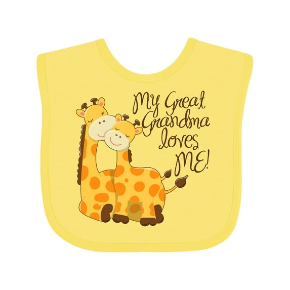 Inktastic My Great Grandma Loves Me Boys or Girls Baby Bib
