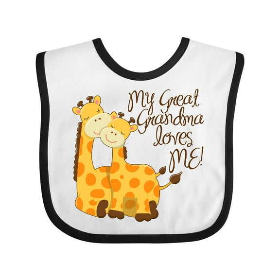 Inktastic My Great Grandma Loves Me Boys or Girls Baby Bib