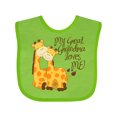 thumbnail image 1 of Inktastic My Great Grandma Loves Me Boys or Girls Baby Bib, 1 of 4