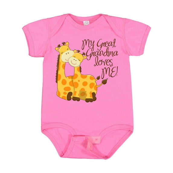 Inktastic My Great Grandma Loves Me Boys or Girls Baby Bodysuit