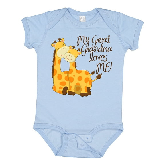 Inktastic My Great Grandma Loves Me Boys or Girls Baby Bodysuit