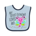 thumbnail image 1 of Inktastic My Great Grandma Loves Me Cute Dragonfly Boys or Girls Baby Bib, 1 of 4