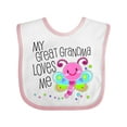 thumbnail image 1 of Inktastic My Great Grandma Loves Me Cute Dragonfly Boys or Girls Baby Bib, 1 of 4