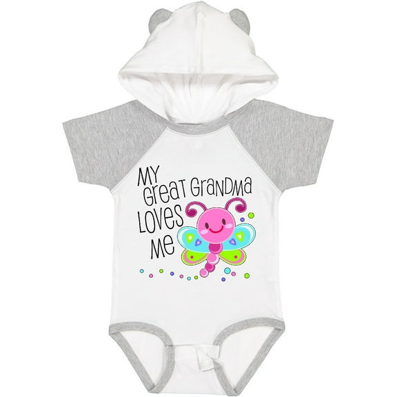 Inktastic My Great Grandma Loves Me Cute Dragonfly Boys or Girls Baby Bodysuit