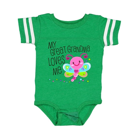 Inktastic My Great Grandma Loves Me Cute Dragonfly Boys or Girls Baby Bodysuit