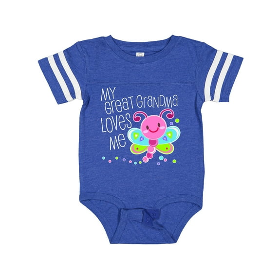 Inktastic My Great Grandma Loves Me Cute Dragonfly Boys or Girls Baby Bodysuit