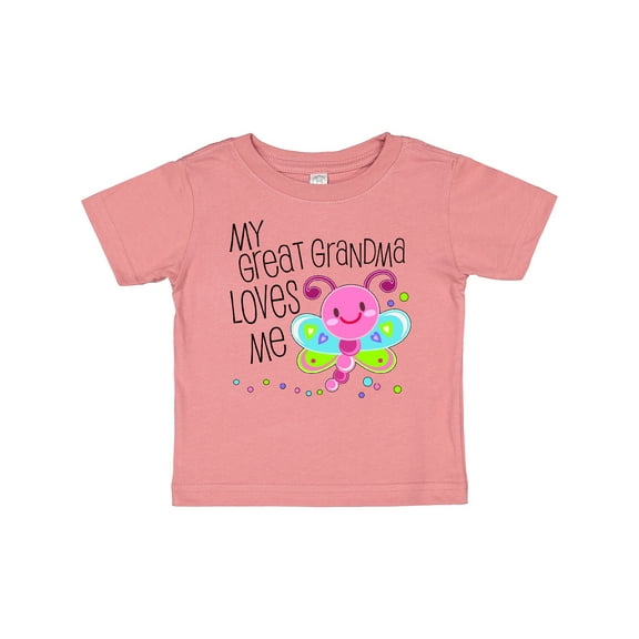 Inktastic My Great Grandma Loves Me Cute Dragonfly Boys or Girls Baby T-Shirt
