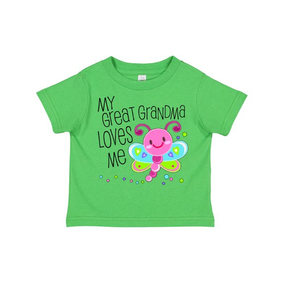 Inktastic My Great Grandma Loves Me- Cute Dragonfly Boys or Girls Toddler T-Shirt
