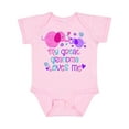 thumbnail image 1 of Inktastic My Great Grandma Loves Me Cute Elephants Boys or Girls Baby Bodysuit, 1 of 5