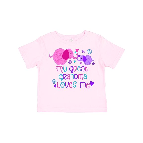 Inktastic My Great Grandma Loves Me- Cute Elephants Boys or Girls Toddler T-Shirt