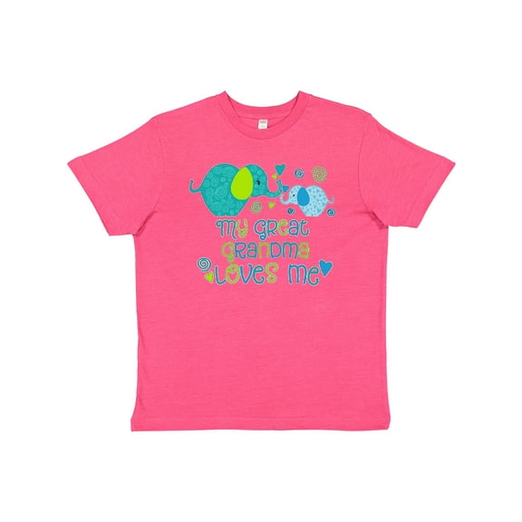 Inktastic My Great Grandma Loves Me- Cute Elephants Youth T-Shirt