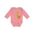 thumbnail image 1 of Inktastic My Great Grandma Loves Me- Cute Giraffe Boys or Girls Long Sleeve Baby Bodysuit, 1 of 5