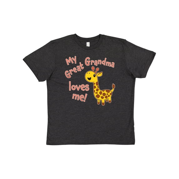 Inktastic My Great Grandma Loves Me- Cute Giraffe Youth T-Shirt