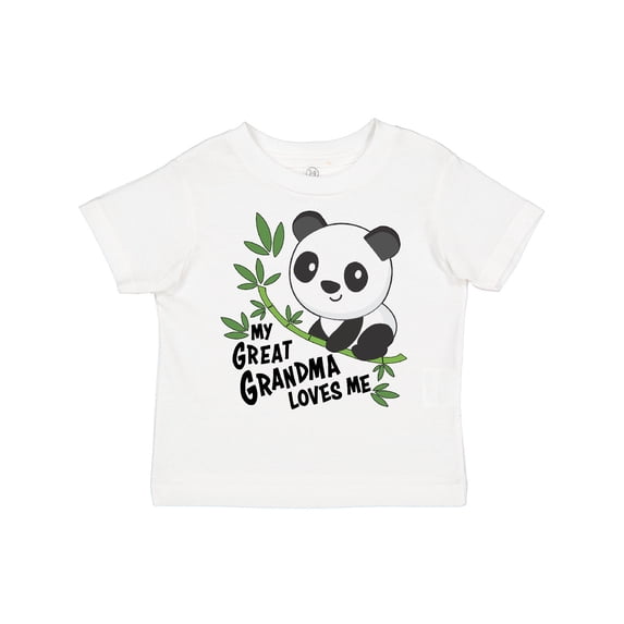 Inktastic My Great Grandma Loves Me Cute Panda Boys or Girls Toddler T-Shirt
