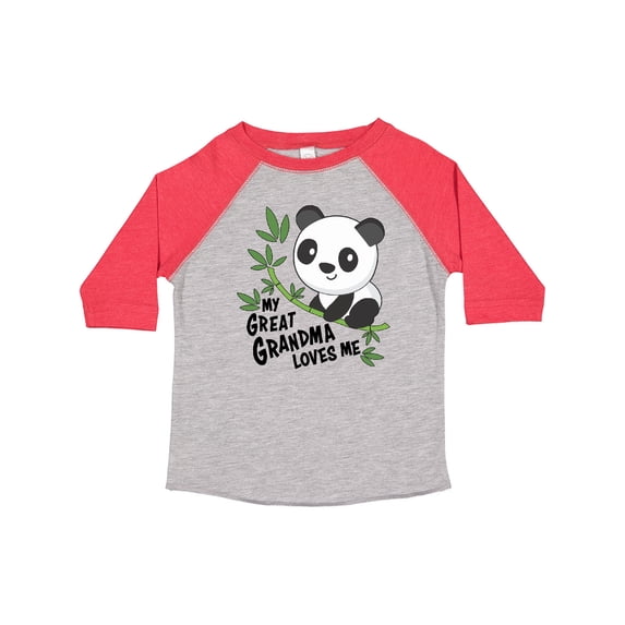 Inktastic My Great Grandma Loves Me Cute Panda Boys or Girls Toddler T-Shirt