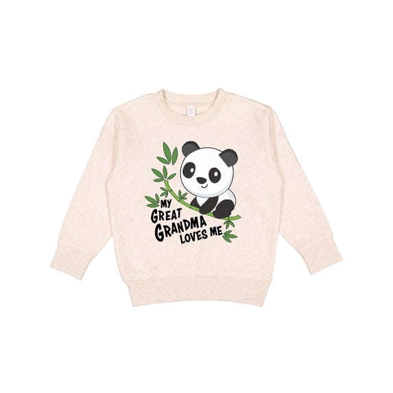 Inktastic My Great Grandma Loves Me Cute Panda Toddler Sweatshirt