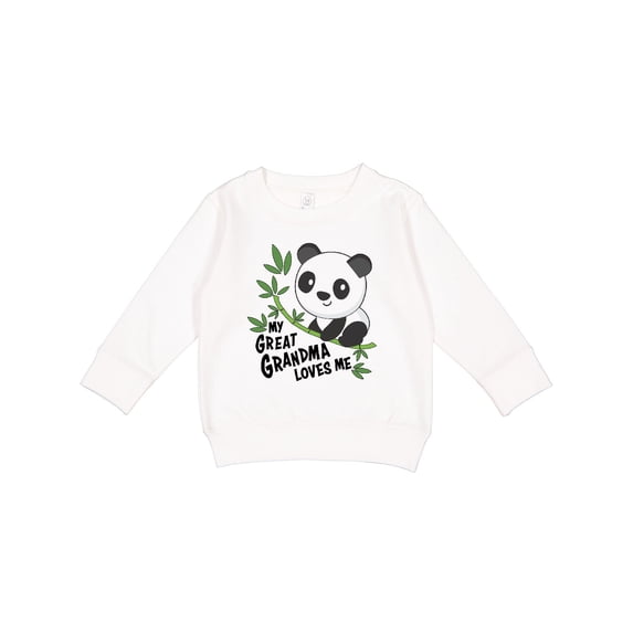 Inktastic My Great Grandma Loves Me Cute Panda Toddler Sweatshirt