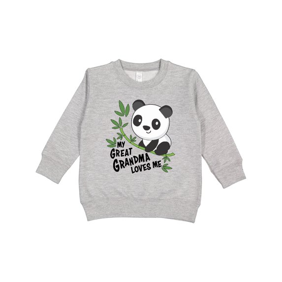 Inktastic My Great Grandma Loves Me Cute Panda Toddler Sweatshirt
