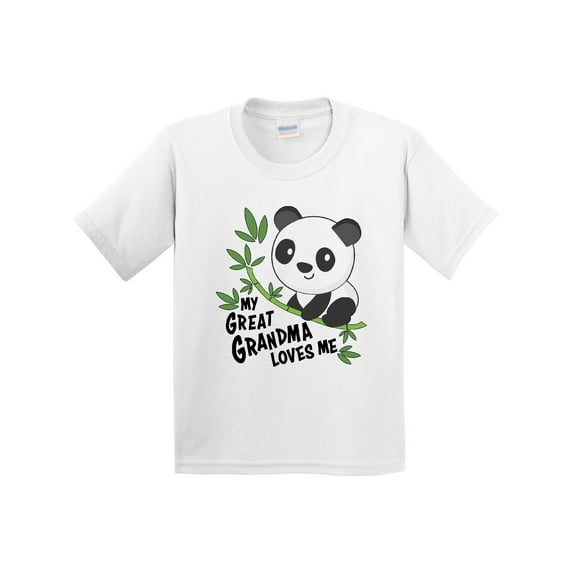 Inktastic My Great Grandma Loves Me Cute Panda Youth T-Shirt