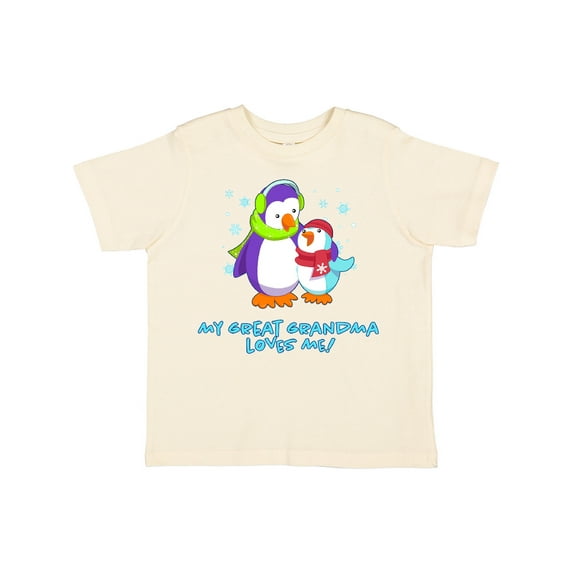 Inktastic My Great Grandma Loves Me Cute Penguins Boys or Girls Toddler T-Shirt