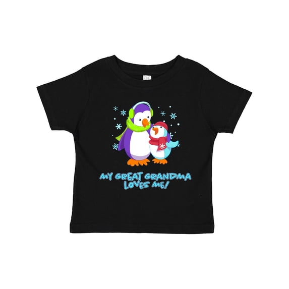 Inktastic My Great Grandma Loves Me Cute Penguins Boys or Girls Toddler T-Shirt