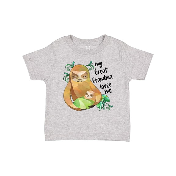 Inktastic My Great Grandma Loves Me Cute Sloth and Baby Boys or Girls Baby T-Shirt