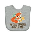 thumbnail image 1 of Inktastic My Great Grandma Loves Me Fox Boys or Girls Baby Bib, 1 of 4